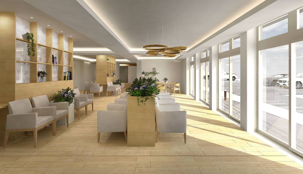 リニューアル後のロビーエリア