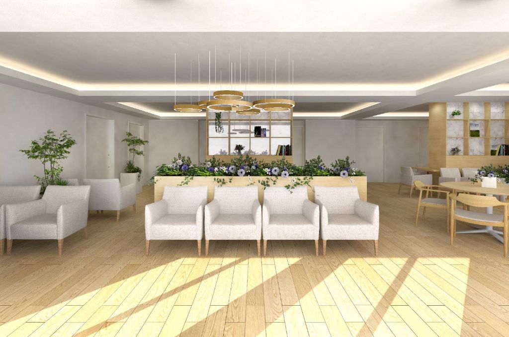 リニューアル後の待合ラウンジ